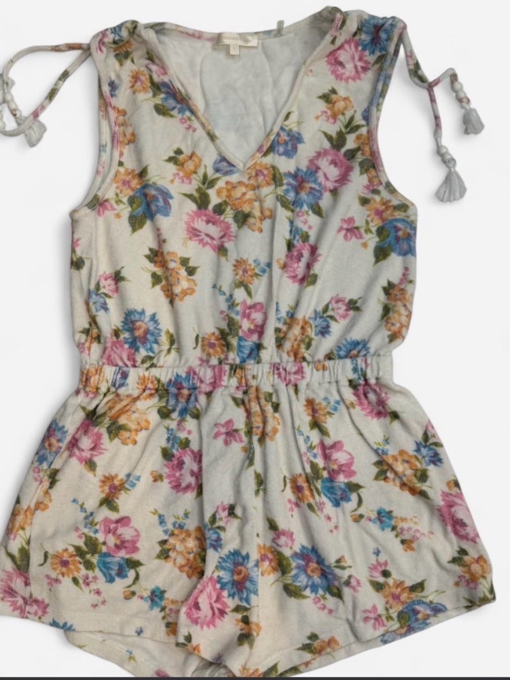 LoveShackFancy floral terry romper 🌸